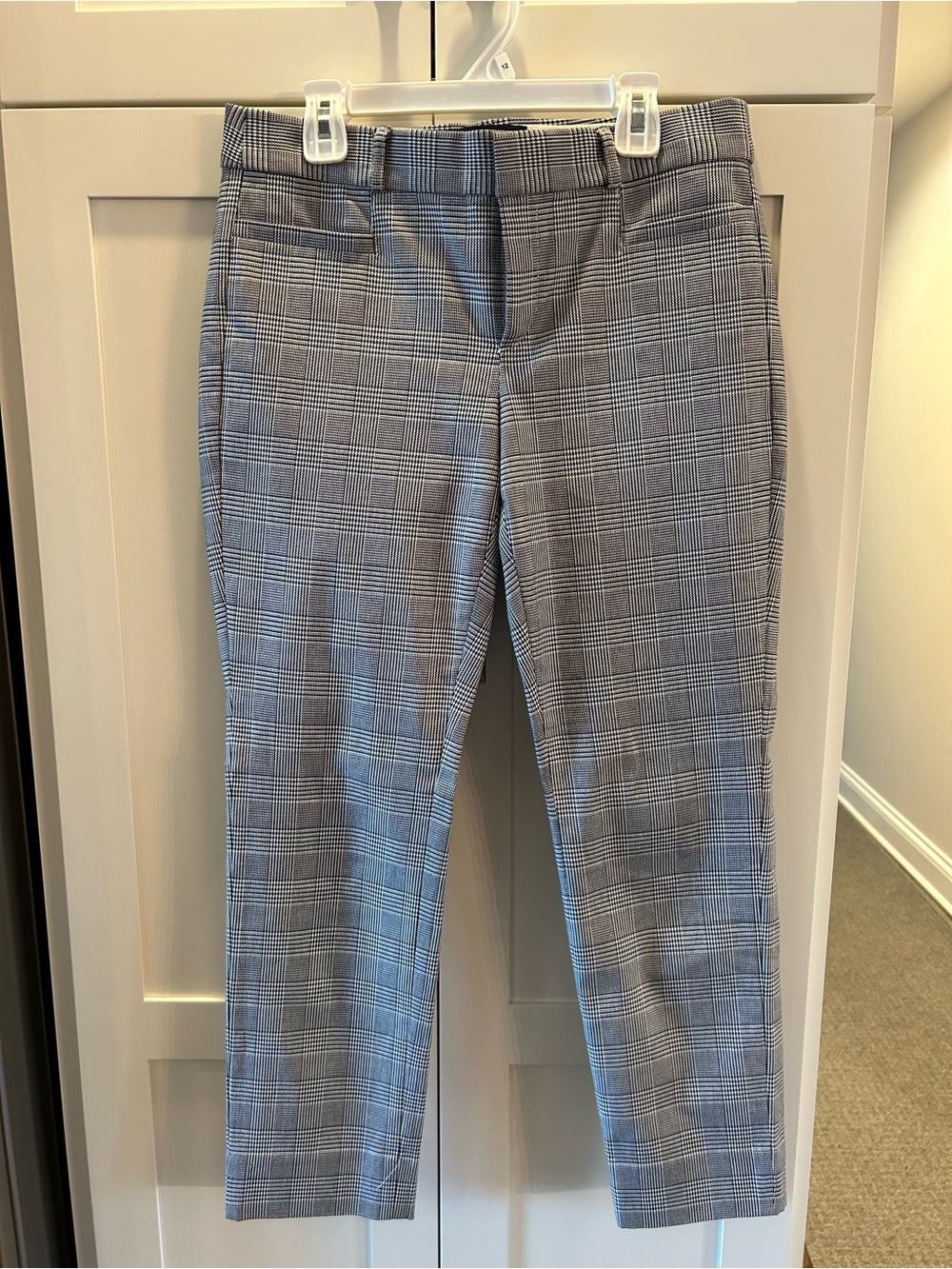 Banana Republic Women’s Classic Glen Plaid Slim ankle length pants Size 4P